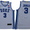 Duke Blue Devils #3 Jones Basketball NCAA Basketball Jersey New White 4 Duke Blue Devils #3 Jones Basketball NCAA Basketball Jersey New White