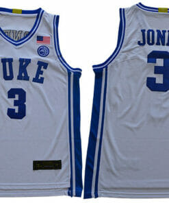 Duke Blue Devils #3 Jones Basketball NCAA Basketball Jersey New White