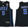 Duke Blue Devils #5 Barrett Basketball NCAA Basketball Jersey Black