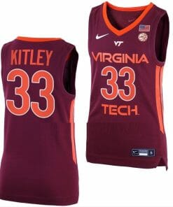 Elizabeth Kitley Jersey Virginia Tech Hokies College Basketball Replica Maroon #33