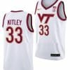 Elizabeth Kitley Jersey Virginia Tech Hokies College Basketball White Replica #33