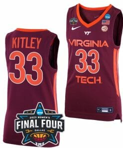 Elizabeth Kitley Jersey Virginia Tech Hokies College Basketball 2023 NCAA Final Four Maroon #33