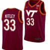 Elizabeth Kitley Jersey Virginia Tech Hokies College Basketball Maroon #33