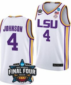 Flau'jae Johnson Jersey LSU Tigers College Basketball 2023 NCAA Final Four Garnet White #4