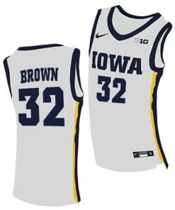 Fred Brown Jersey Iowa Hawkeyes College Basketball White #32