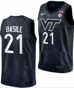 Grant Basile Jersey Virginia Tech Hokies College Basketball Swingman Black #21