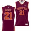 Grant Basile Jersey Virginia Tech Hokies College Basketball NIL Pick-A-Player Maroon #21
