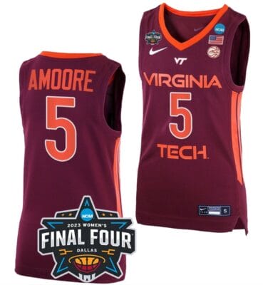 Georgia Amoore Jersey Virginia Tech Hokies College Basketball 2023 NCAA Final Four Maroon #5 6 Georgia Amoore Jersey Virginia Tech Hokies College Basketball 2023 NCAA Final Four Maroon #5