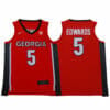 Georgia Bulldogs #5 Anthony Edwards NCAA Basketball Jersey Red 5 Georgia Bulldogs #5 Anthony Edwards NCAA Basketball Jersey Red