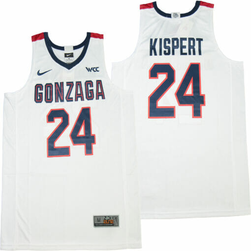 Gonzaga Bulldogs #24 Corey Kispert NCAA Basketball Jersey White