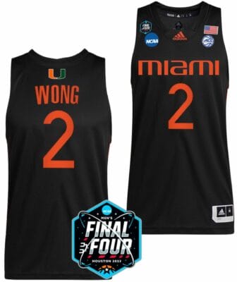 Isaiah Wong Jersey Miami Hurricanes 2023 NCAA Final Four White College Basketball #2