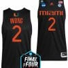 Isaiah Wong Jersey Miami Hurricanes College Basketball 2022 NCAA Final Four Sweet Black #2