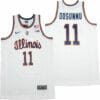 Ayo Dosunmu Jersey Illinois Fighting Illini NCAA Basketball White #11 5 Ayo Dosunmu Jersey Illinois Fighting Illini NCAA Basketball White #11