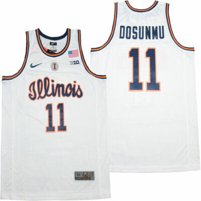 Ayo Dosunmu Jersey Illinois Fighting Illini NCAA Basketball White #11