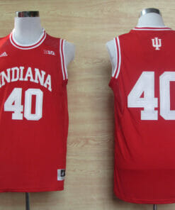 Indiana Hoosiers #40 Cody Zeller Basketball Jersey Red Logo