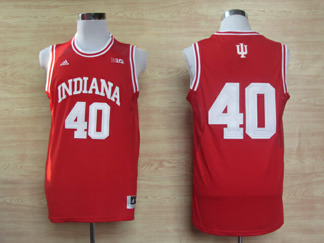Indiana Hoosiers #40 Cody Zeller Basketball Jersey Red Logo 1 Indiana Hoosiers #40 Cody Zeller Basketball Jersey Red Logo
