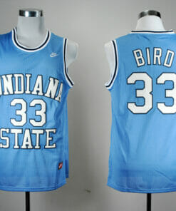 Indiana State Sycamores #33 Larry Bird NCAA Basketball Jersey Indigo