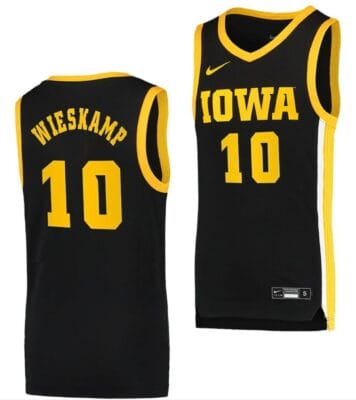 Joe Wieskamp Jersey Iowa Hawkeyes College Basketball Black Swingman #10 8 Joe Wieskamp Jersey Iowa Hawkeyes College Basketball Black Swingman #10