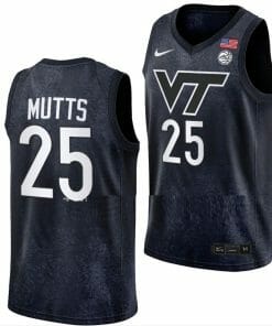 Justyn Mutts Jersey Virginia Tech Hokies College Basketball Swingman Black #25