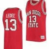 Jaedon LeDee Jersey San Diego State Aztecs College Basketball Red Retro #13 3 Jaedon LeDee Jersey San Diego State Aztecs College Basketball Red Retro #13
