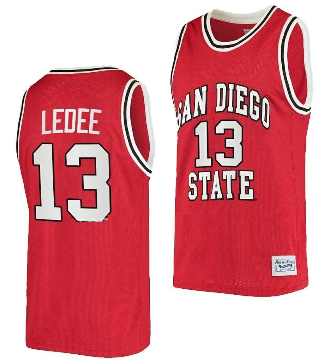 Jaedon LeDee Jersey San Diego State Aztecs College Basketball Red Retro #13 1 Jaedon LeDee Jersey San Diego State Aztecs College Basketball Red Retro #13