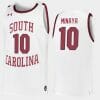 Justin Minaya Jersey South Carolina Gamecocks College Basketball White Replica #10