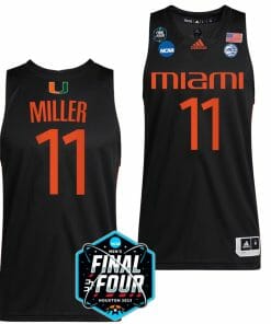 Jordan Miller Jersey Miami Hurricanes 2023 NCAA Final Four White College Basketball #11