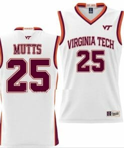 Justyn Mutts Jersey Virginia Tech Hokies College Basketball NIL Pick-A-Player White #25