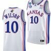 Jalen Wilson Jersey Kansas Jayhawks College Basketball 2023 NCAA March Madness White #10 3 Jalen Wilson Jersey Kansas Jayhawks College Basketball 2023 NCAA March Madness White #10