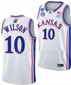 Jalen Wilson Jersey Kansas Jayhawks College Basketball 2023 NCAA March Madness White #10