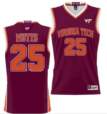 Justyn Mutts Jersey Virginia Tech Hokies College Basketball NIL Pick-A-Player Maroon #25 8 Justyn Mutts Jersey Virginia Tech Hokies College Basketball NIL Pick-A-Player Maroon #25