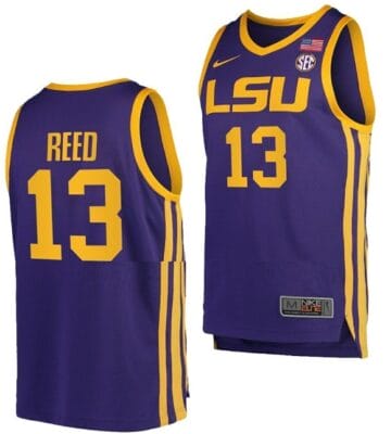 Jalen Reed Jersey LSU Tigers College Basketball Purple #13