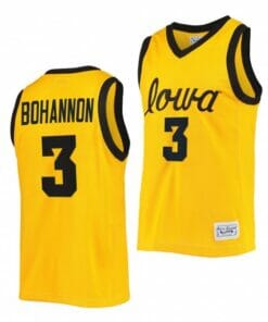 Jordan Bohannon Jersey #3 Iowa Hawkeyes Commemorative Classic Gold 2022 College Basketball