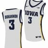 Jordan Bohannon Jersey Iowa Hawkeyes College Basketball White #3