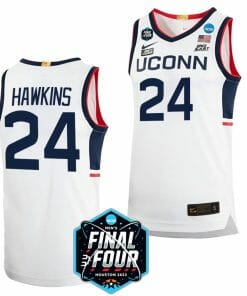 Jordan Hawkins Jersey UConn Huskies College Basketball 2023 NCAA Final Four White #24