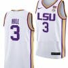 Justice Hill Jersey LSU Tigers College Basketball Limited White #3 4 Justice Hill Jersey LSU Tigers College Basketball Limited White #3