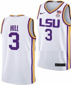 Justice Hill Jersey LSU Tigers College Basketball Limited White #3