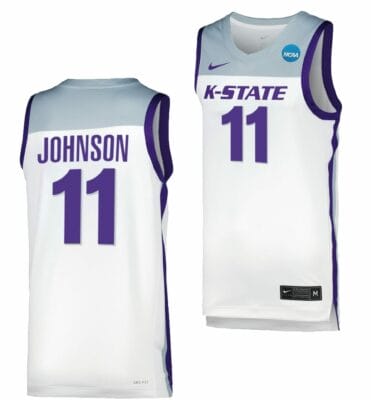 Keyontae Johnson Jersey Kansas State Wildcats College Basketball 2023 NCAA March Madness White #11