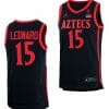 Kawhi Leonard Jersey San Diego State Aztecs College Basketball Black #15 2 Kawhi Leonard Jersey San Diego State Aztecs College Basketball Black #15