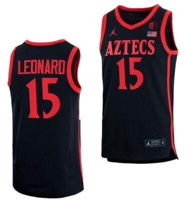 Kawhi Leonard Jersey San Diego State Aztecs College Basketball Black #15