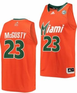 Kameron McGusty Jersey Miami Hurricanes College Basketball Reverse Retro Orange #23