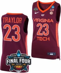 Kayana Traylor Jersey Virginia Tech Hokies College Basketball 2023 NCAA Final Four Maroon #23