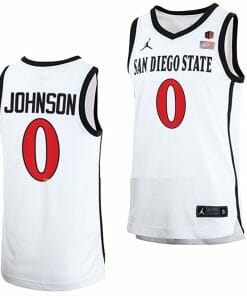 Keshad Johnson Jersey San Diego State Aztecs College Basketball Home White #0