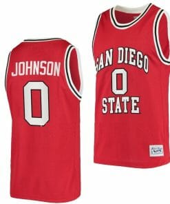 Keshad Johnson Jersey San Diego State Aztecs College Basketball Red Retro #0