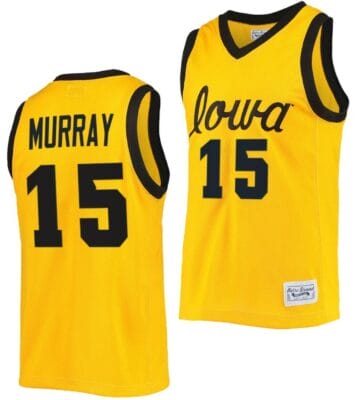 Keegan Murray Jersey Iowa Hawkeyes College Basketball Classic Gold #15 8 Keegan Murray Jersey Iowa Hawkeyes College Basketball Classic Gold #15