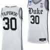 Kyle Filipowski Jersey Duke Blue Devil College Basketball 2023 NCAA March Madness White #30