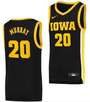 Kris Murray Jersey Iowa Hawkeyes College Basketball Black Swingman #20