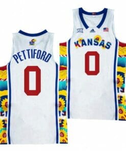 Kansas Jayhawks #0 Bobby Pettiford Jersey 2022 Sunflower Showdown White Basketball Jerseys