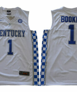 Kentucky Wildcats #1 Booker NCAA Basketball Jersey White
