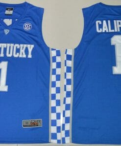 Kentucky Wildcats #1 John Calipari NCAA Basketball Jersey Blue